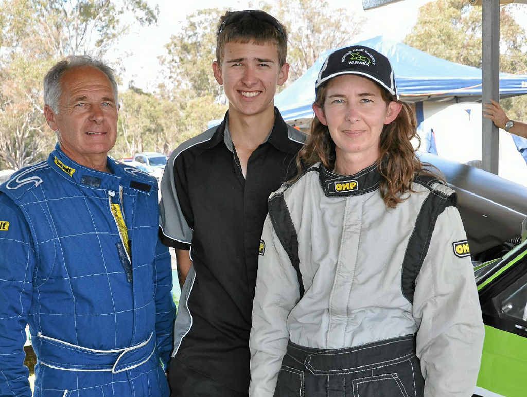 FAMILY TRADITION: Bill Campbell, grandson Matt and daughter Teresa (Matt’s aunt) love to race. FAMILY TRADITION: Bill Campbell, grandson Matt and daughter Teresa (Matt’s aunt) love to race.